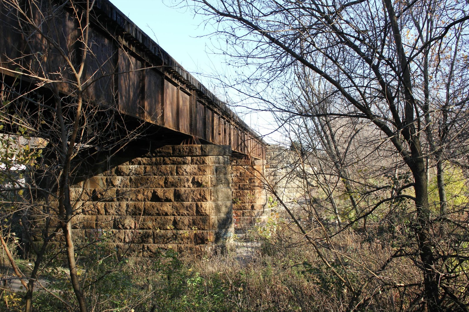 Looking east
